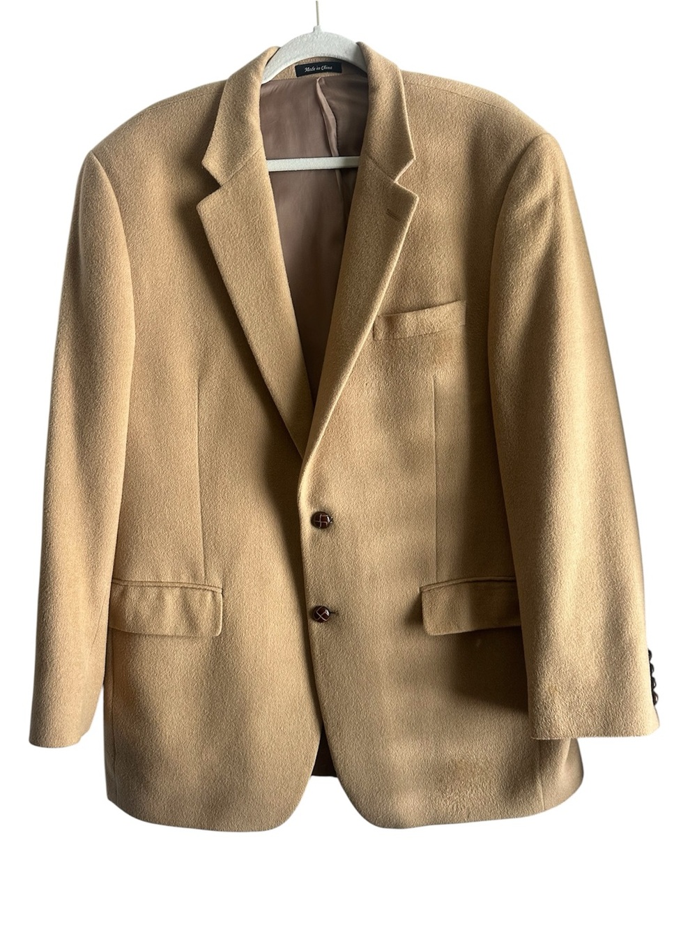 Vintage Chaps by Ralph Lauren Men’s Sport Coat Blazer Beige Camel Hair Size 42L